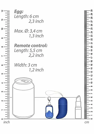 Виброяйцо для стимуляции точки G с пультом управления Medium Wireless Vibrating G-Spot Egg (Голубой)