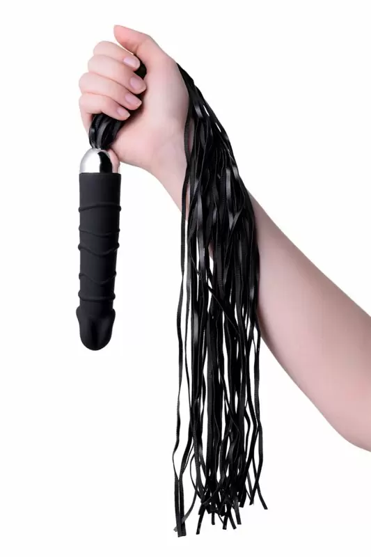 Вибромассажер TOYFA Black&Red с плетью – черный