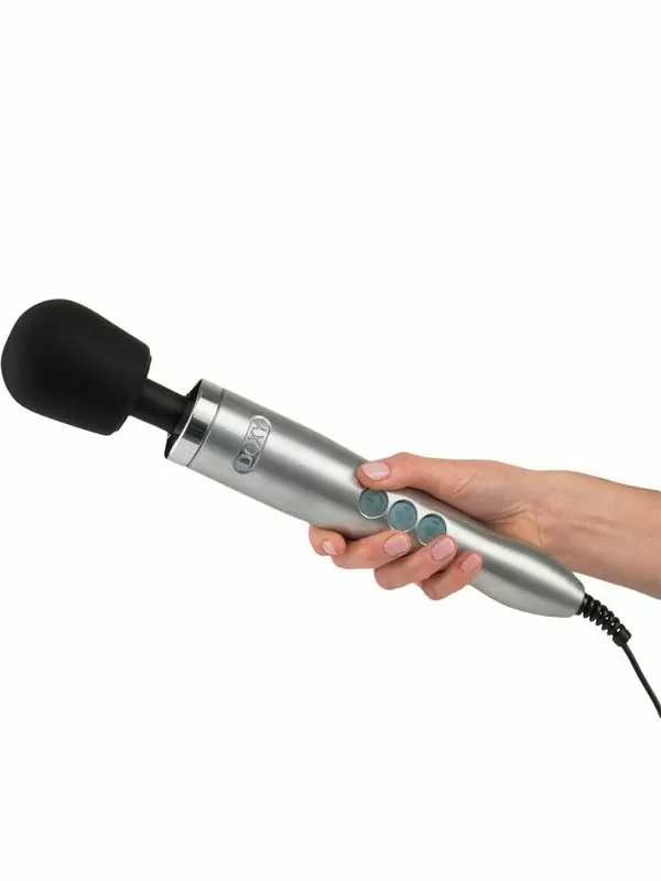 Мощный вибратор Doxy Die Cast, 37 см, силикон, серебряный