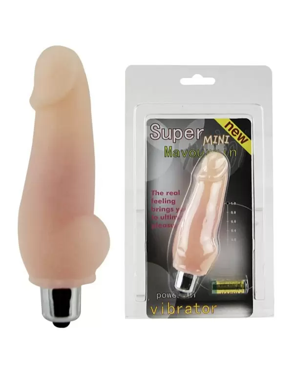 Миниатюрный реалистик Super Mini с вибрацией – телесный