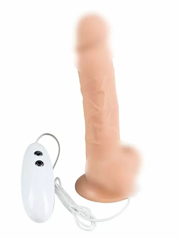 Реалистичный вибратор Alive Cesar, с ротацией, с проводным пультом, 17,5 см, ТПЕ, телесный