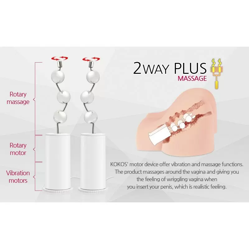 Реалистичный мастурбатор Olivia Say вагина и анус с вибрацией, ротацией и звуком – телесный