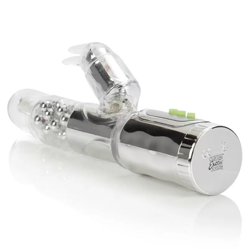 Классический Хай-Тек вибромассажер Triple Frenzy – серебристый