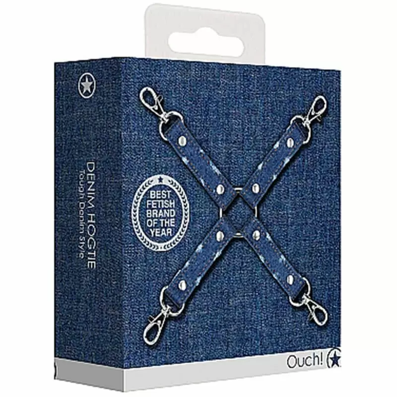 Крестообразный фиксатор Roughend Denim Style для наручников и наножников — голубой