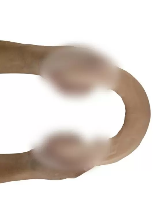 Реалистичный двусторонний фаллоимитатор REAL, 39 см, диаметр 4 см, ПВХ, телесный