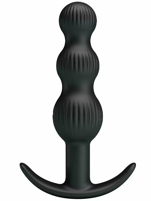 Анальный вибростимулятор Baile Sidney, 3 бусины, 10 режимов, 10,9 см