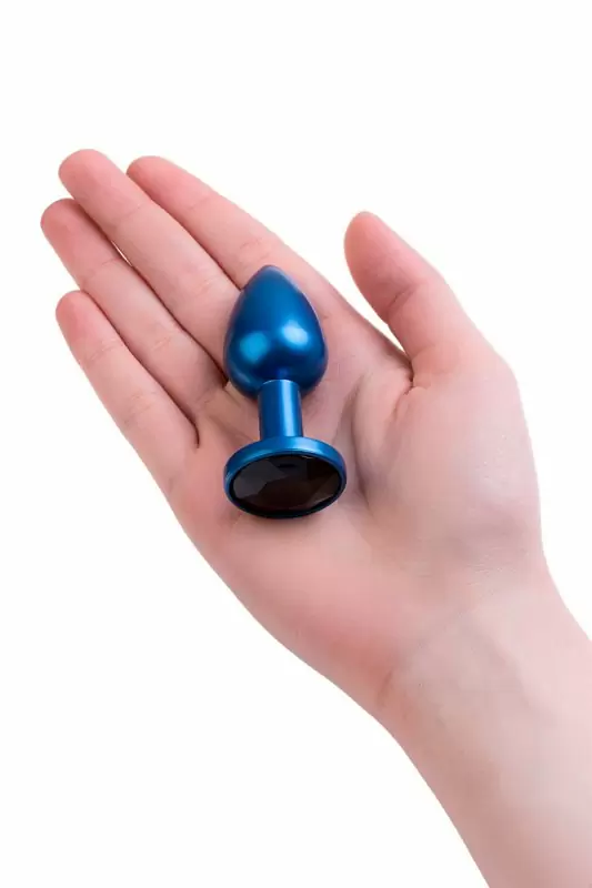 Маленькая металлическая анальная пробка TOYFA Metal с кристаллом - в ассортименте