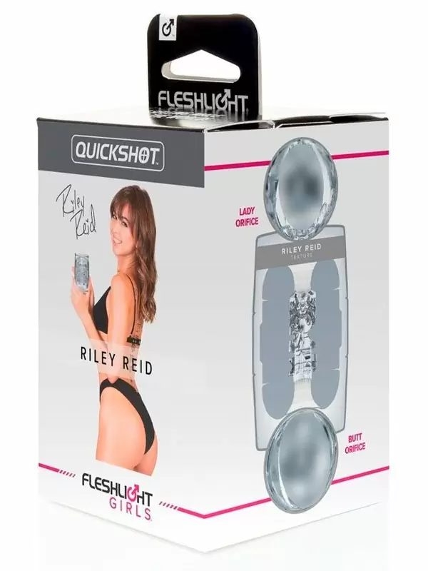 Реалистичный мастурбатор Fleshlight Quickshot Riley Reid, 11,2 см, анатомия реальной актрисы, прозрачный