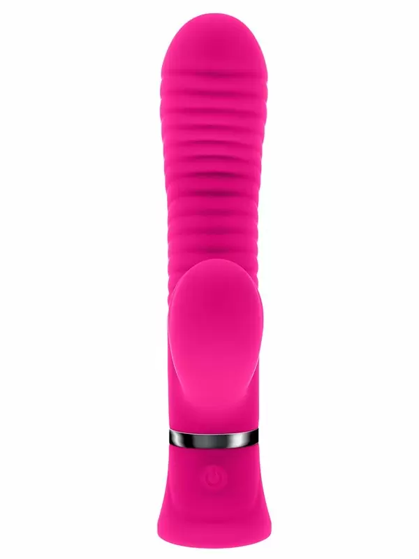 Ребристый вибратор-кролик Evolved  Next Wave, 16,4 см, 10 режимов, силикон, розовый