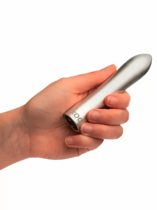 Футуристичная вибропуля Doxy Bullet серебряная, 7 режимов, 12 см, алюминий, серебристый