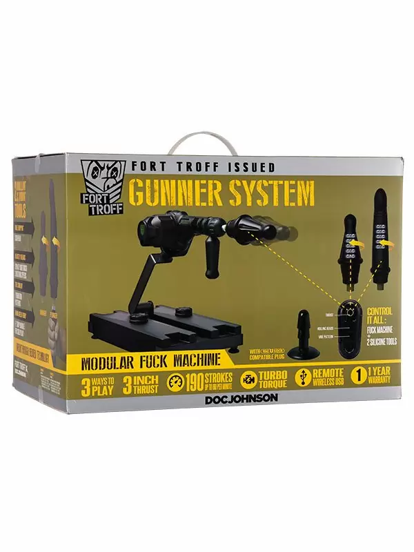 Модульная секс-машина Doc Johnson Gunner System, с пультом Д/У, 190 ударов в мин.
