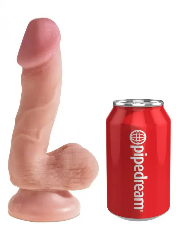 Фаллоимитатор-реалистик с мошонкой King Cock Plus 6.5