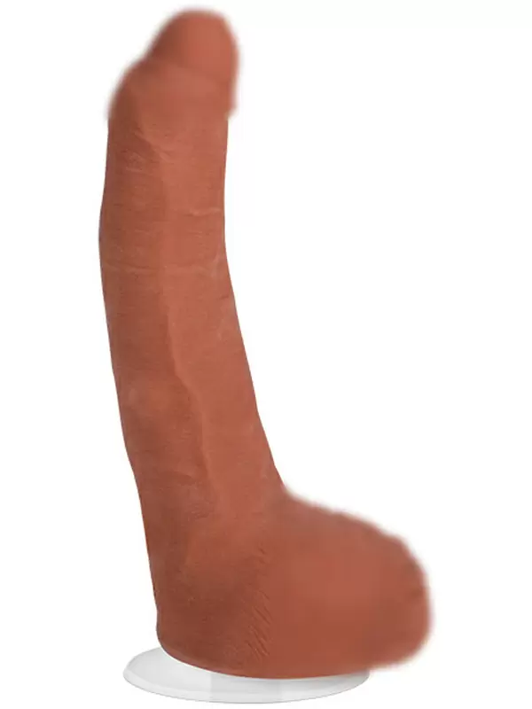 Реалистичный фаллоимитатор Doc Johnson Leo Vice, 19,1 см, с мошонкой, на съемной присоске, слепок порно-звезды