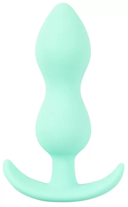 Мини-анальная пробка Cuties, силикон, для новичков, бирюзовая