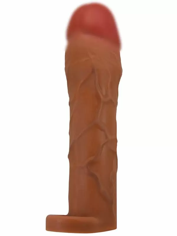 Реалистичная насадка-удлинитель Baile Hani, с подхватом мошонки, ТПР, 18 см