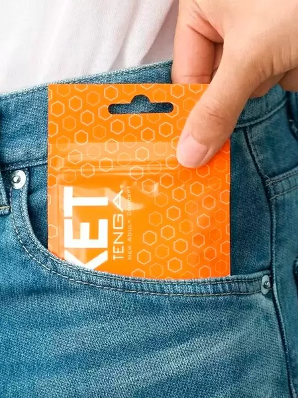 Нереалистичный мастурбатор Tenga Pocket Hexa-Brick, 7,5 см, ТПЭ, белый