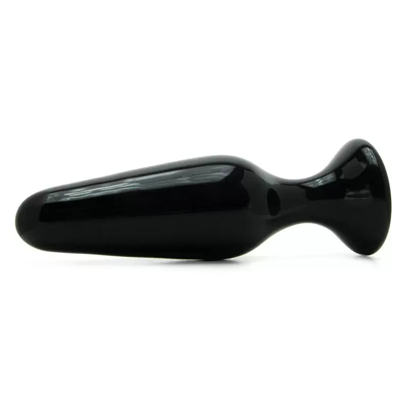 Анальная пробка из стекла Crystal Spires – черная