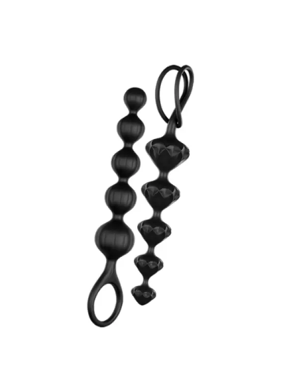 Набор анальных елочек Satisfyer Beads - черный
