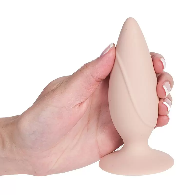 Анальная пробка Mojo Spades Large на присоске – телесная