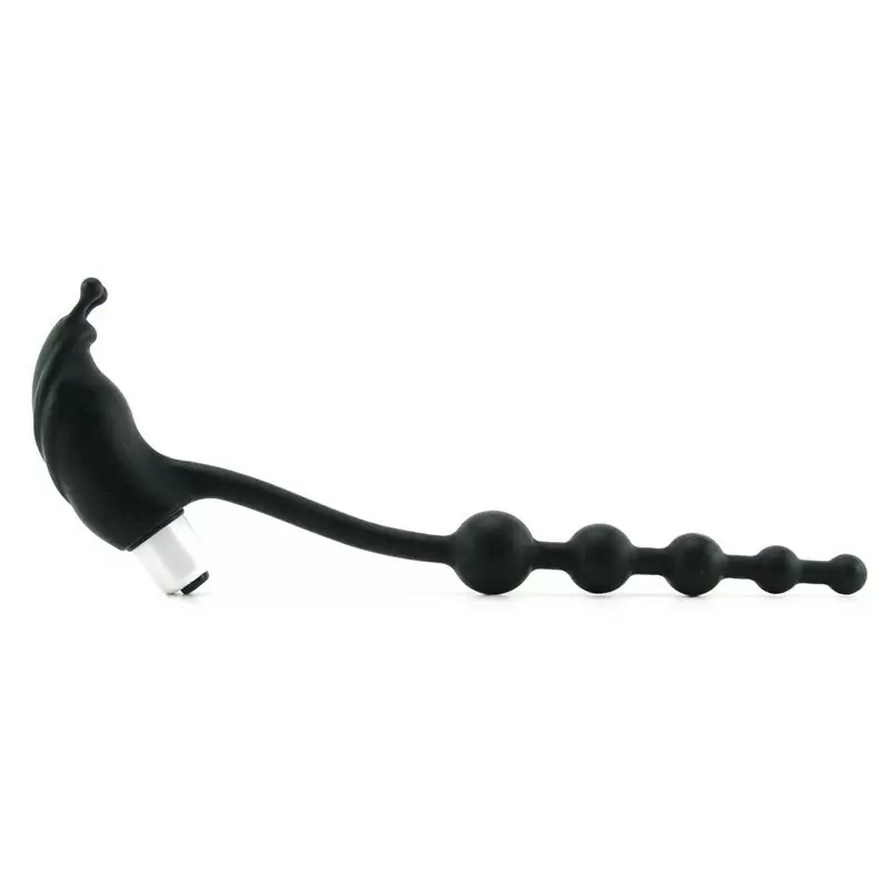 Анальная цепочка с вибростимулятором Mood Kinky – черная