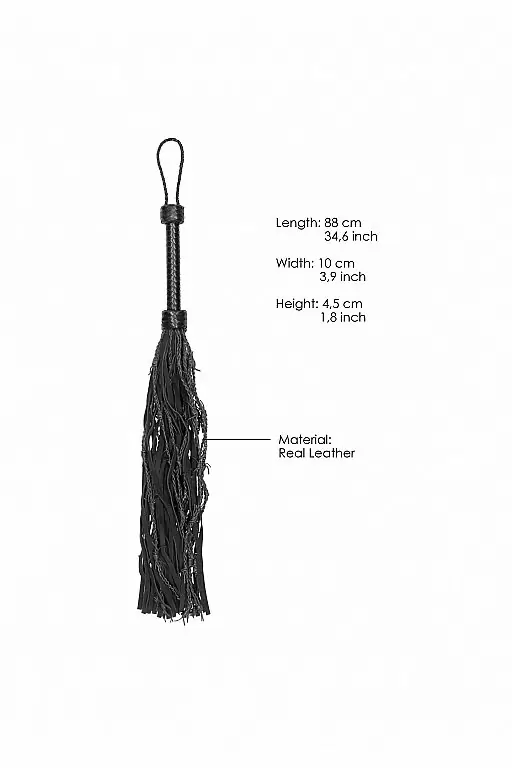 Многохвостая плеть (флогер) Leather Suede Barbed Wired Flogger