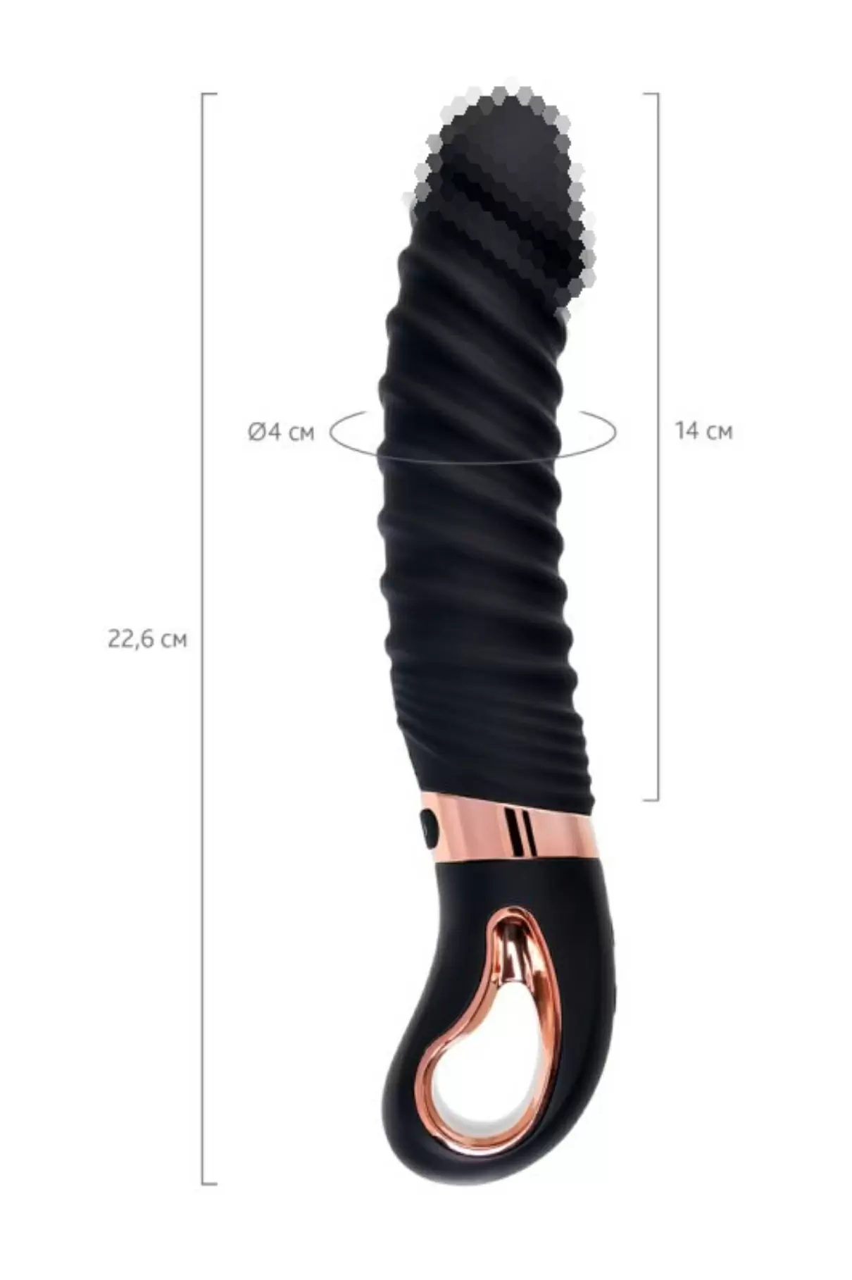 Черный рельефный вибратор Waname D-Splash Hurricane. 14 см. Силикон