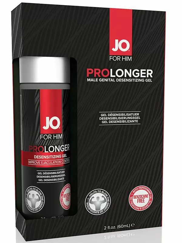 Мужской продлевающий лубрикант JO Prolonger gel - For him (без бензокаина) - 60 мл