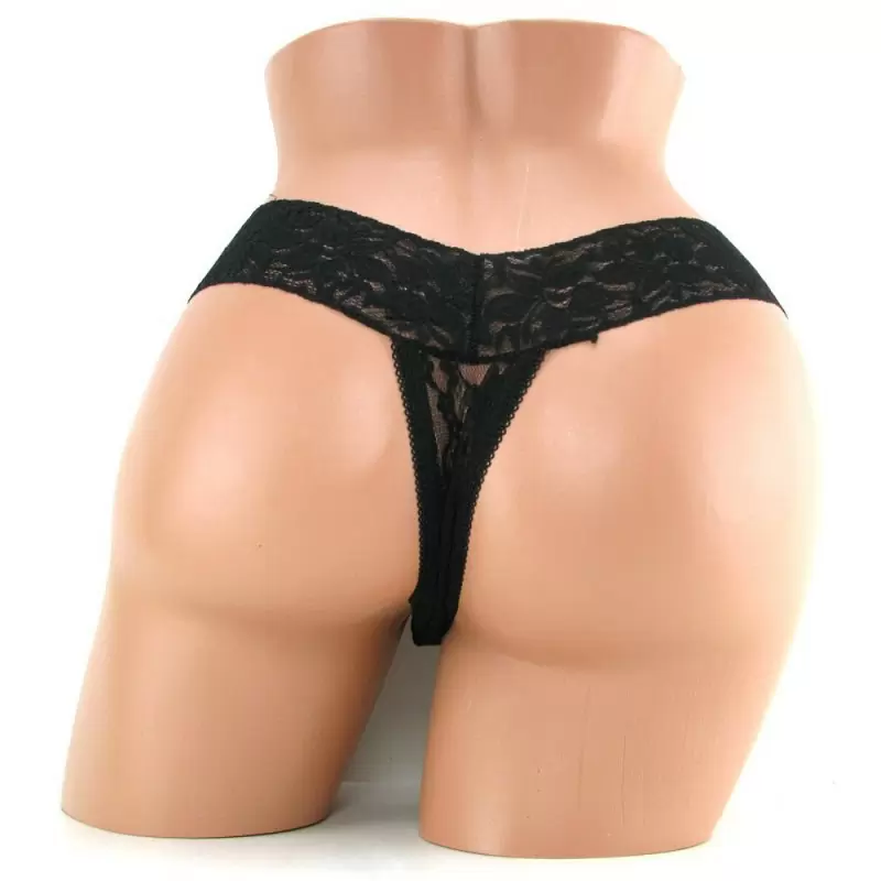 Трусики с вибрацией Hanky Spank Me – черный