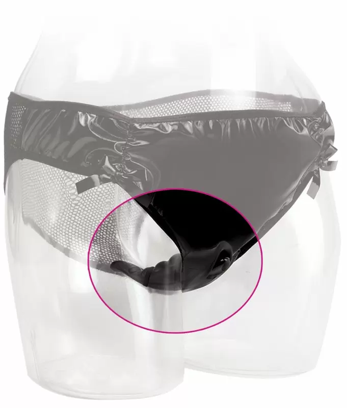 Вибромассажер клитора с трусиками Fantasy Elite - Black