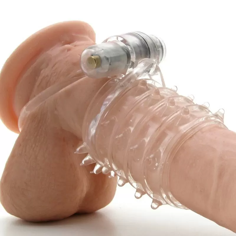 Эрекционное вибро-кольцо с петлей для мошонки Guardian - Clear