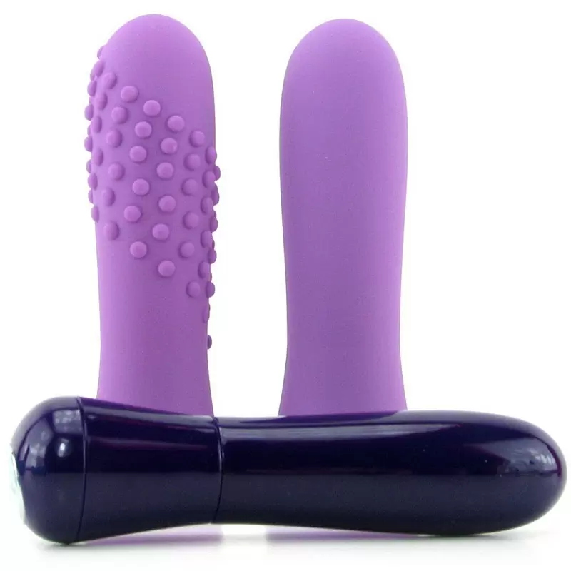Дизайнерский мини массажер с двумя насадками Io - Lavender