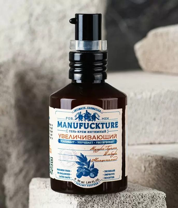 Интимный гель-крем MANUFUCKTURE, с увеличивающим эффектом, 50 мл
