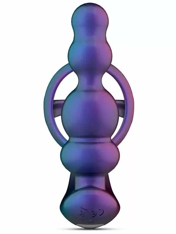 Эрекционное виброкольцо EDC Stellar Force, 13 см, 10 режимов, с анальной ёлочкой, силикон, фиолетовый