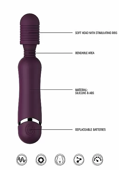 Универсальный массажер Silicone Massage Wand - фиолетовый