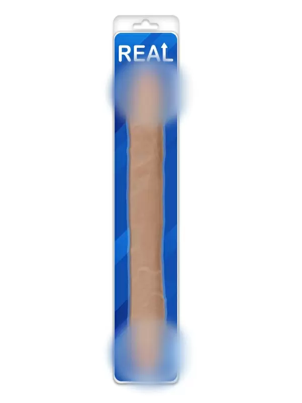 Реалистичный двусторонний фаллоимитатор REAL, 33 см, диаметр 3,5 см, ПВХ, телесный