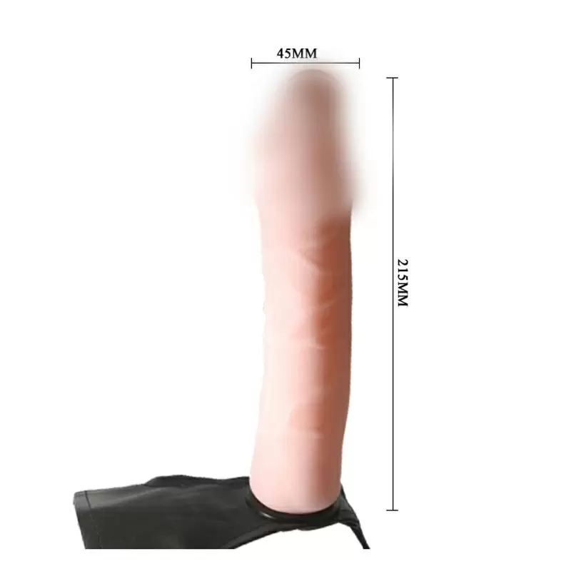 Реалистичный страпон с гибким каркасом Ultra Passionate Harness – телесный