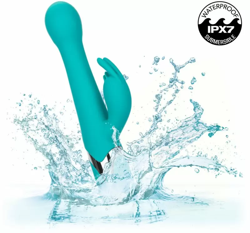 Элегантный вибратор-кролик Enchanted Oscillate с функцией пенетрации и ротацией, 14,5 см, 16 режимов, голубой