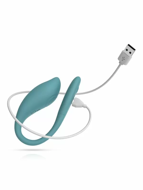 Элегантное виброяйцо One-DC The Daisy, 24,5 см, 5 режимов, силикон, голубой