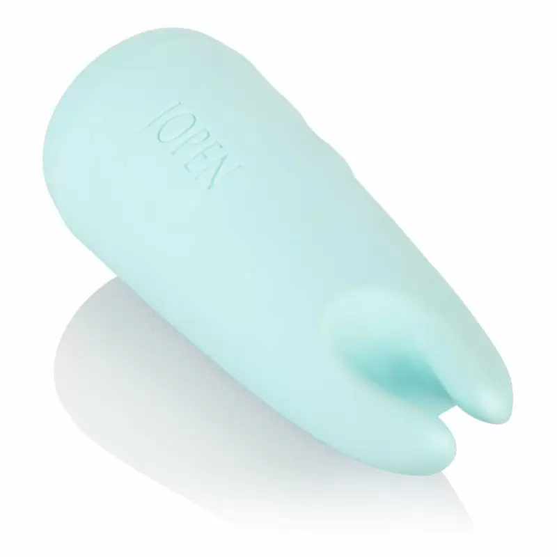 Элегантный вибратор с раздвоенным кончиком Calexotics Pave Diana - голубой