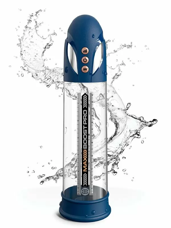Вакуумная помпа Pipedream Max Boost Pro Flow, водонепроницаемая, синяя