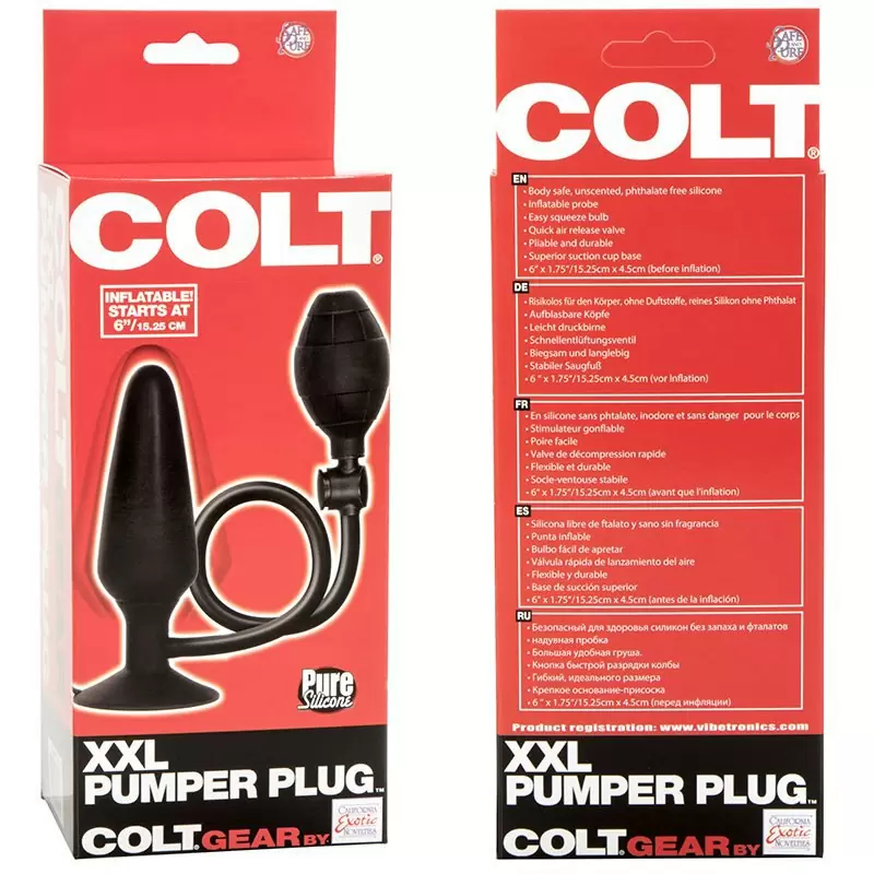 Анальный расширитель Colt  XXL Pumper Plug – черный