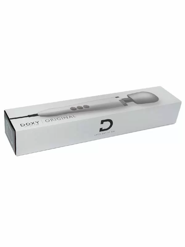 Мощный вибратор Doxy Original, 37 см, силикон, белый