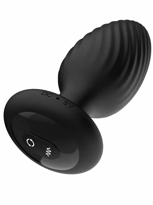 Анальная вибровтулка Nexus Tornado, с функцией вращения, 10 см, черная