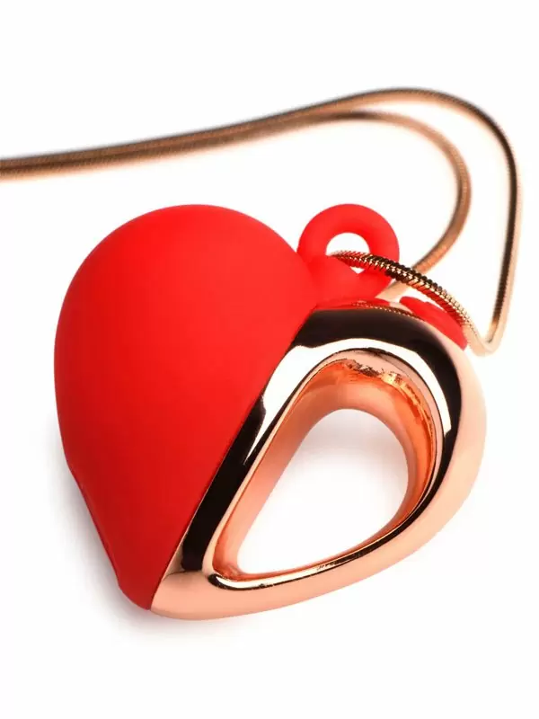 Компактный стимулятор клитора Charmed Heart, в форме ожерелья с подвеской, 7 режимов, 3 скорости