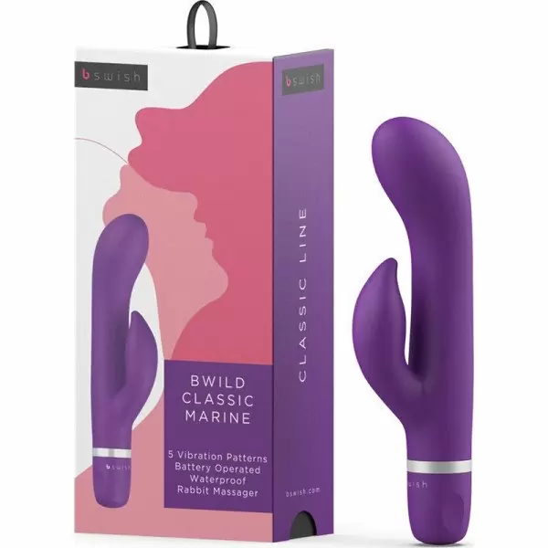 Фиолетовый вибратор-кролик Bswish Bwild Classic Marine, 15,2 см