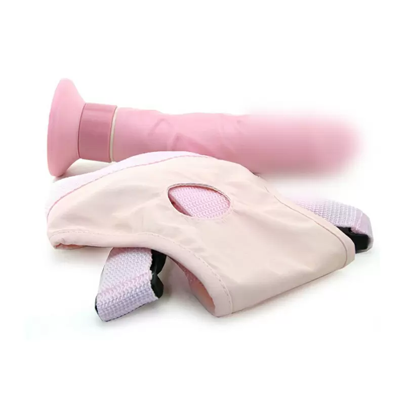 Фаллоимитатор с креплением Tru-Fit Vibrating Strap-On с вибрацией – розовый	