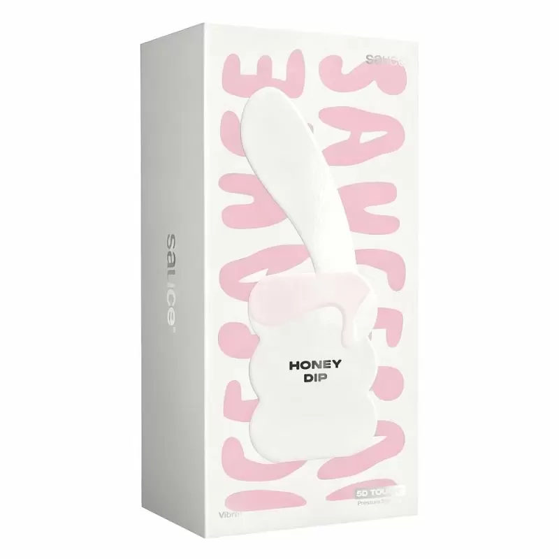 Вибратор для точки G «Sauce Honey Dip» с функцией вращения, белый