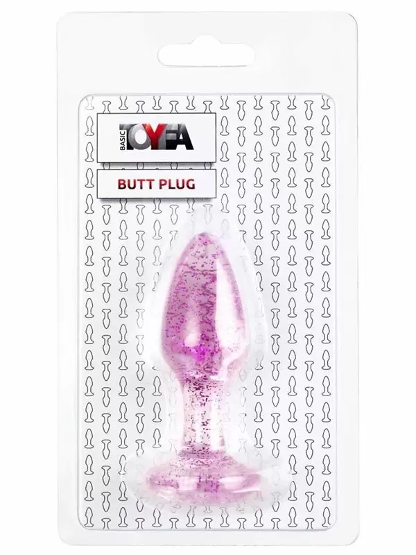 Миниатюрная анальная втулка TOYFA Basic, акрил, 8 см, фиолетовая