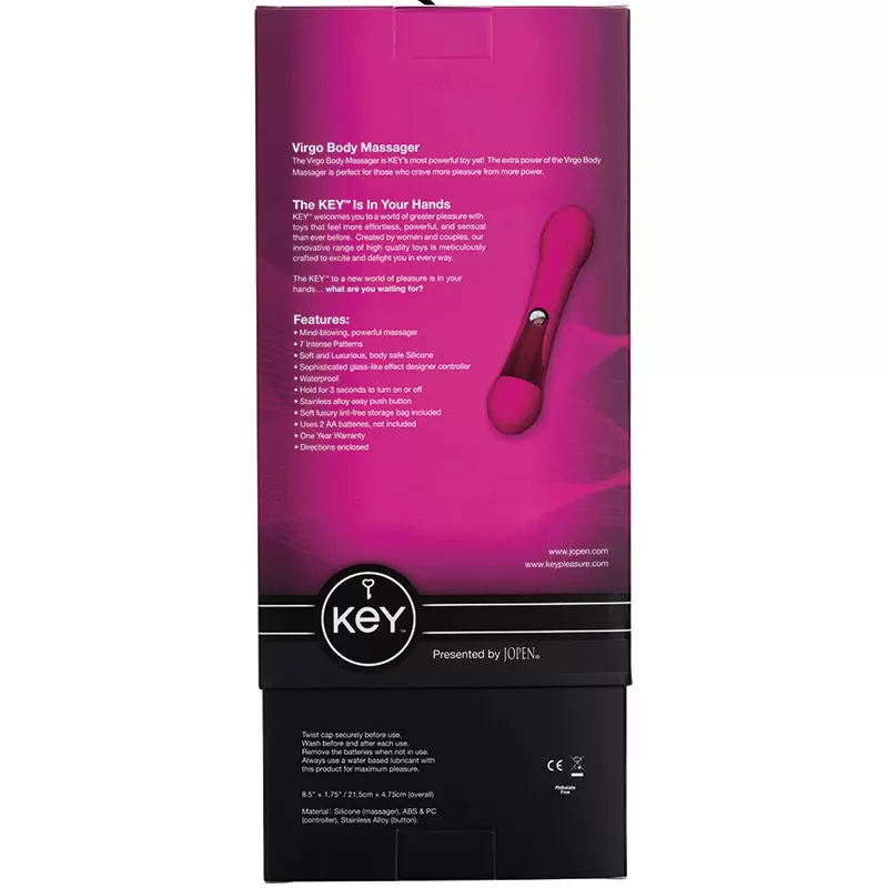 Вибромассажер рельефный Virgo – розовый