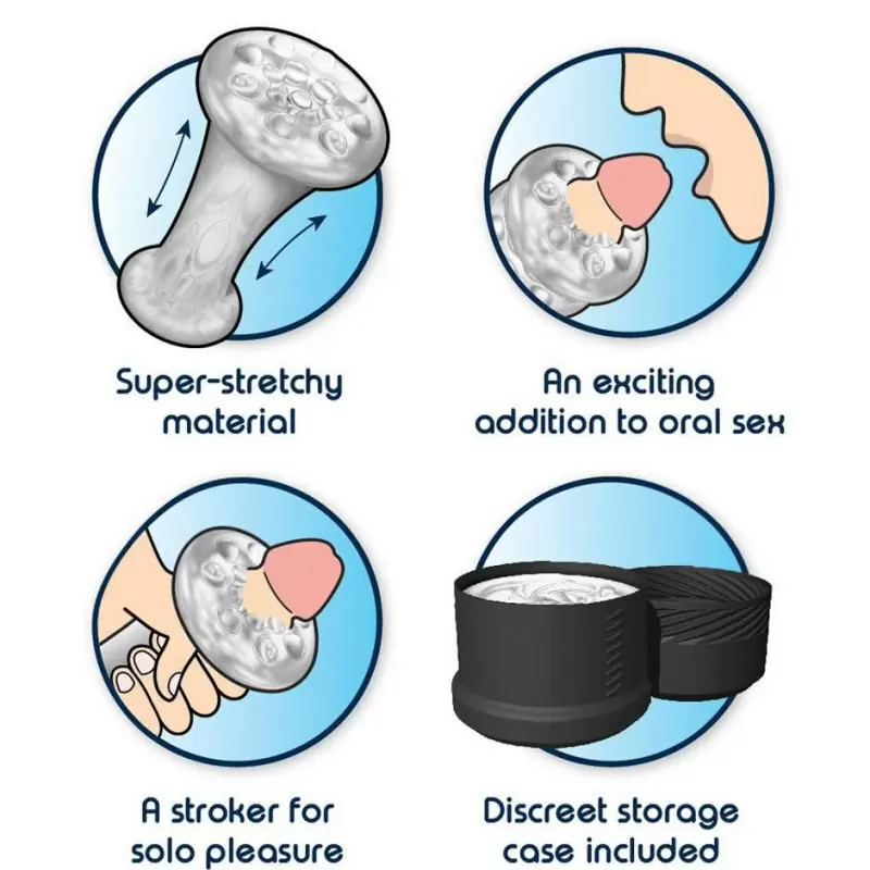 Стимулятор для пениса BlowYo Intense Ticklers с щетинками – белый